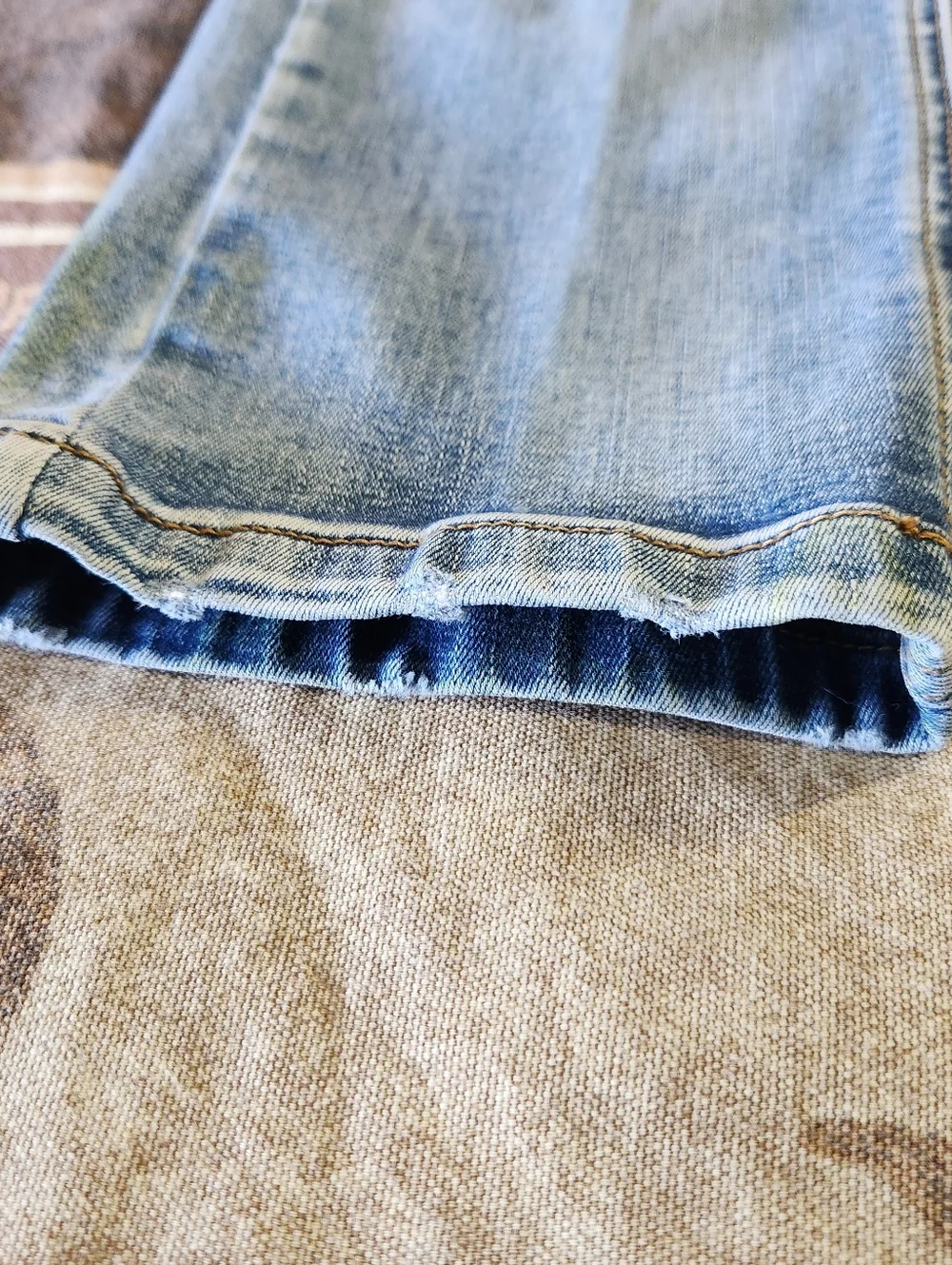 Kilogram Mens Moto Biker Jeans Light Wash Distressed Slim‎ Fit Blue Sz 34 Ribbed